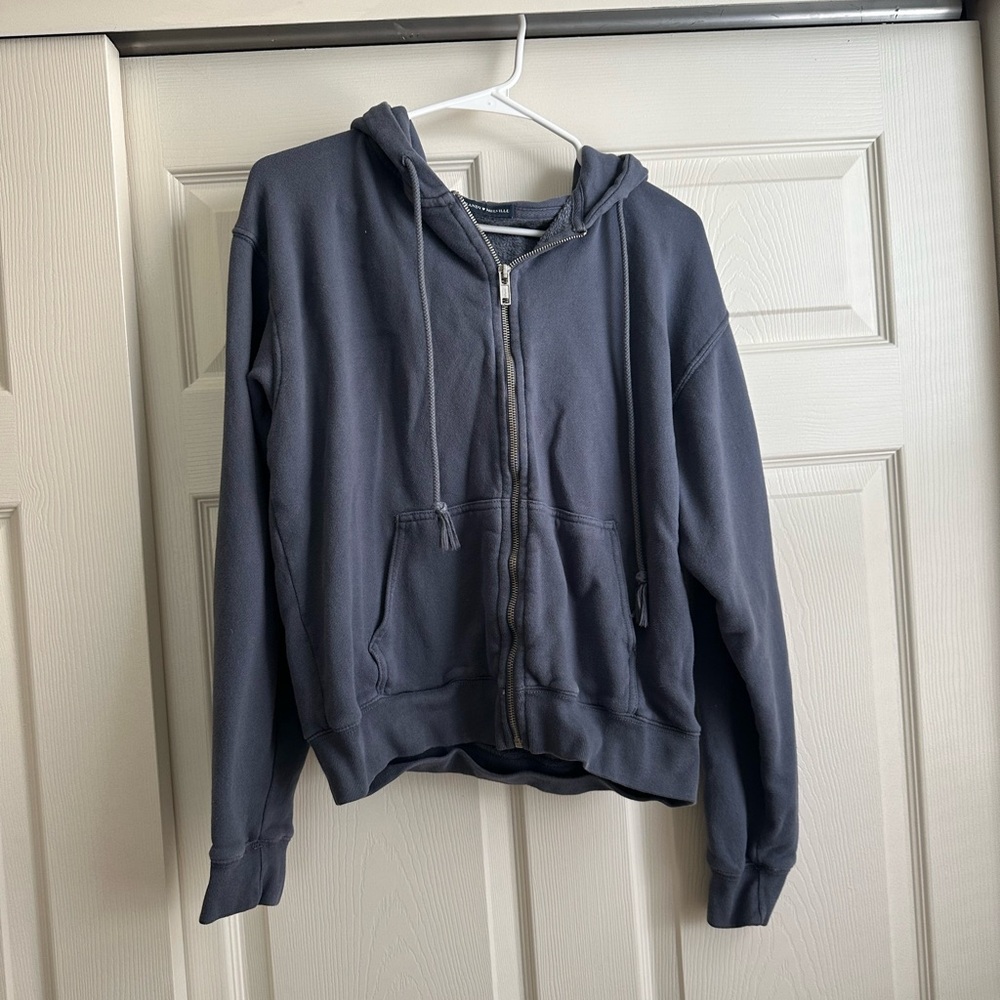 Brandy Melville Charcoal Zip-Up Jacket